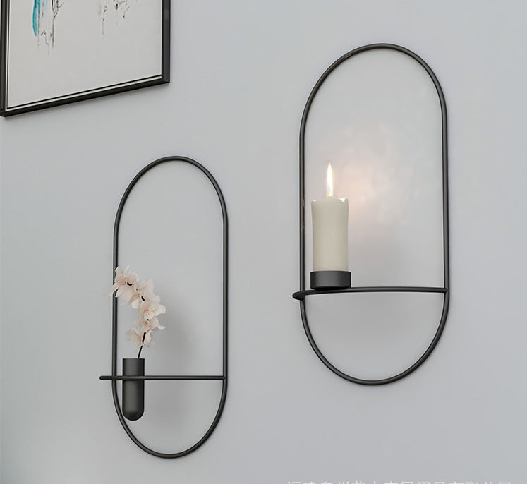 3D Metal Candle Holder Wall Mount
