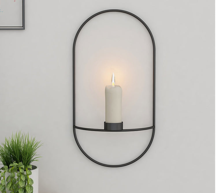 3D Metal Candle Holder Wall Mount