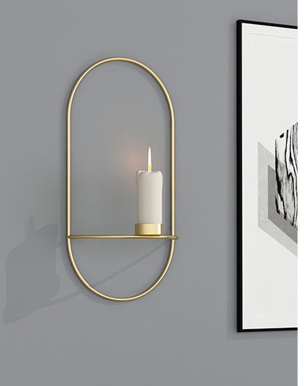 3D Metal Candle Holder Wall Mount