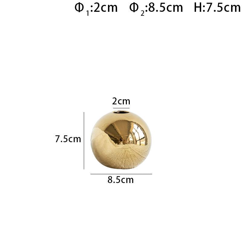 Ceramic Gold Vase Home Decor