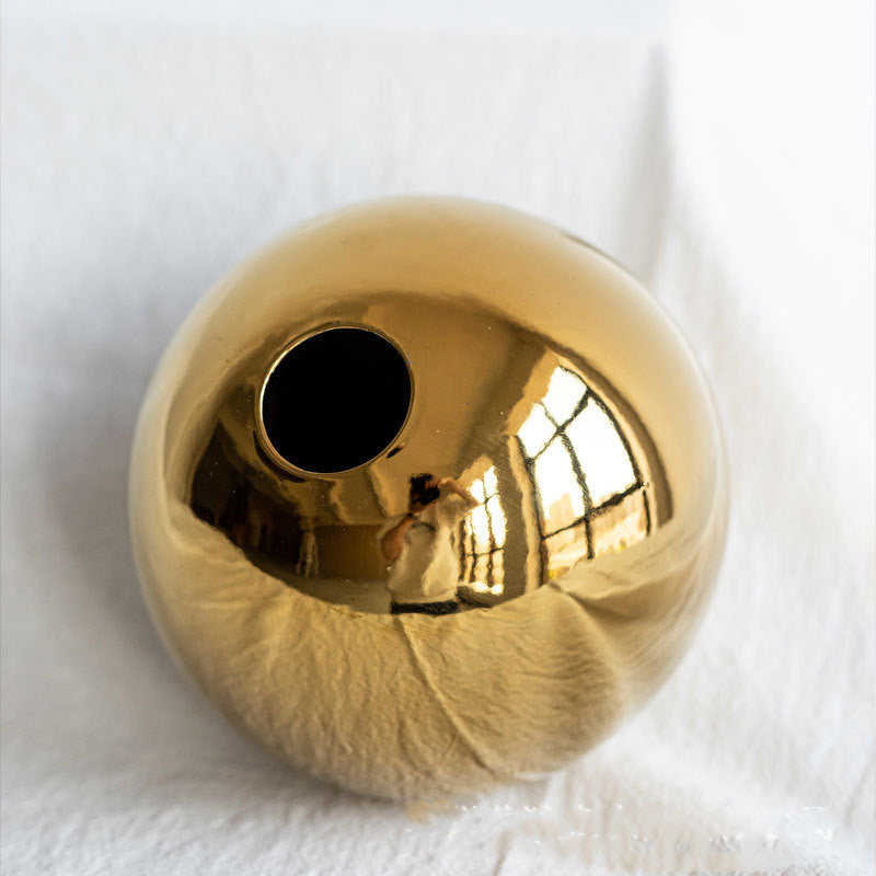 Ceramic Gold Vase Home Decor