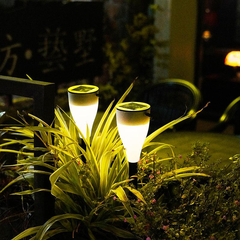 Solar outdoor light stakes