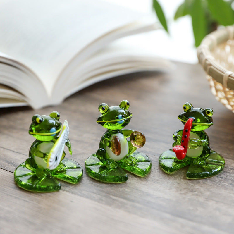 Home Decor Glass Frog
