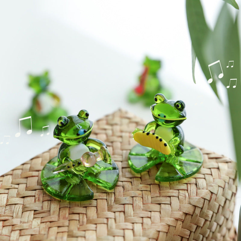 Home Decor Glass Frog