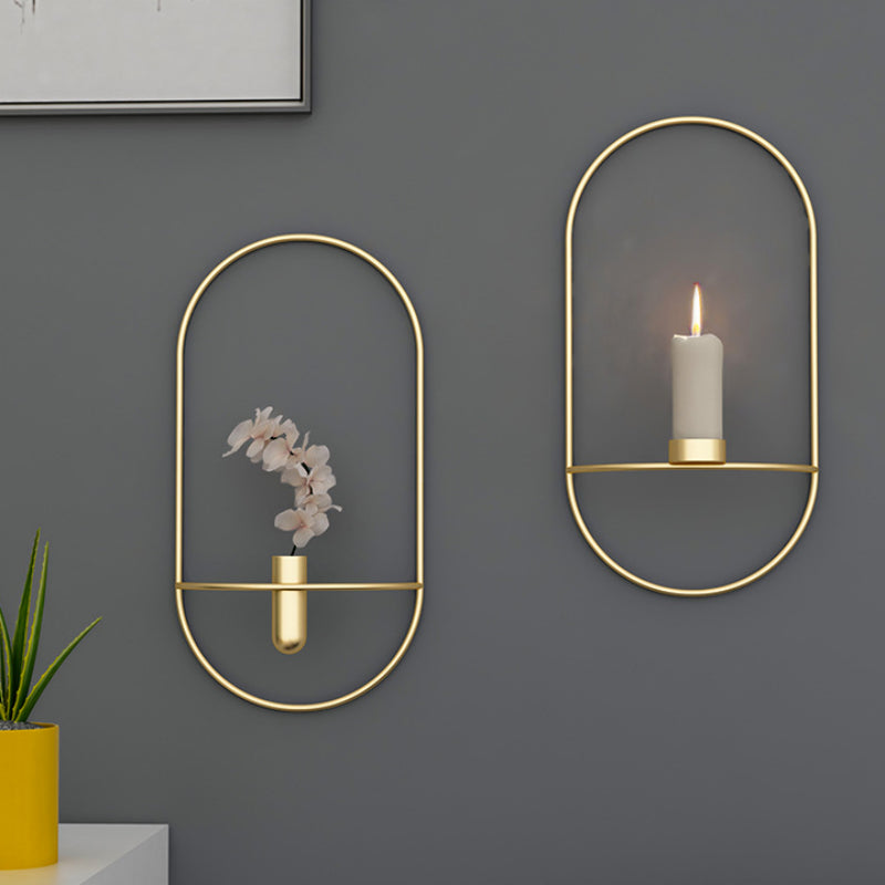 3D Metal Candle Holder Wall Mount