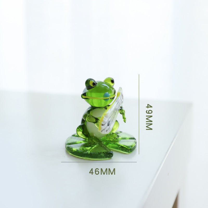 Home Decor Glass Frog