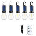 Solar Outdoor Warm Industrial Light Bulb Garland
