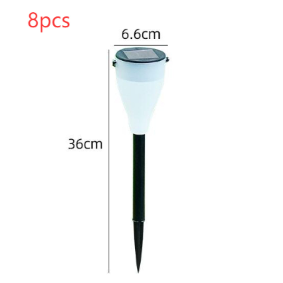 Solar outdoor light stakes