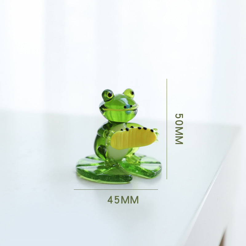 Home Decor Glass Frog